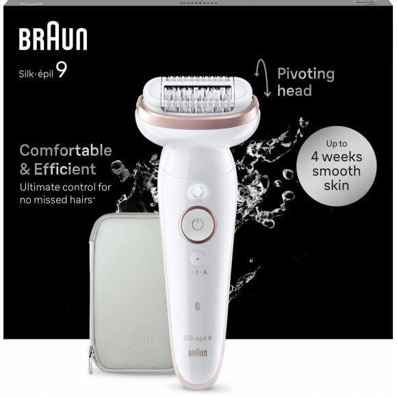 Эпилятор Braun S9 SES 9-000 Flamingo SmartTouch тип 5380 белый/розовый с косметичкой