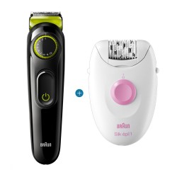 Триммер для бороды Braun BT3221 + Эпилятор Braun Silk-epil 1 1170