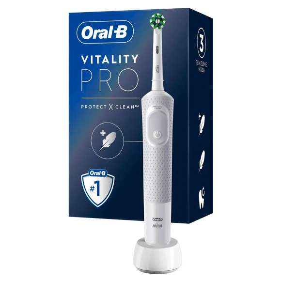Электрическая зубная щетка ORAL-B Vitality Pro D103.413.3 Cross Action Protect X Clean White