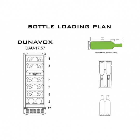 Винный шкаф Dunavox DAU-17.57DW