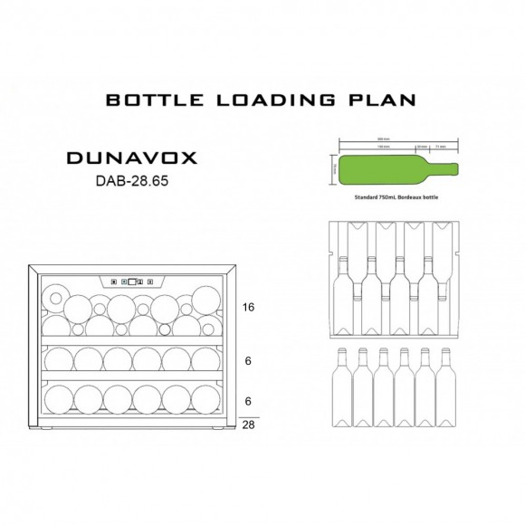 Винный шкаф Dunavox DAB-28.65W