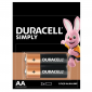 Набор батареек Duracell Simply AA (LR6) Large Pack (4х20), 80 шт