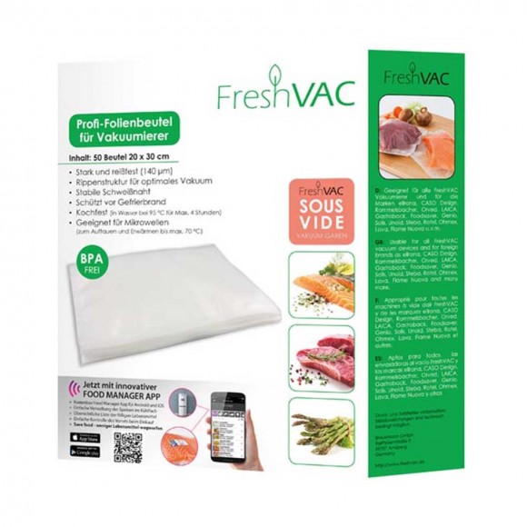Пакеты для вакуумной упаковки Ellrona FreshVACpro 20*30