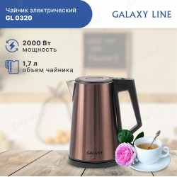 Чайник электрический GALAXY LINE GL0320 бронзовый