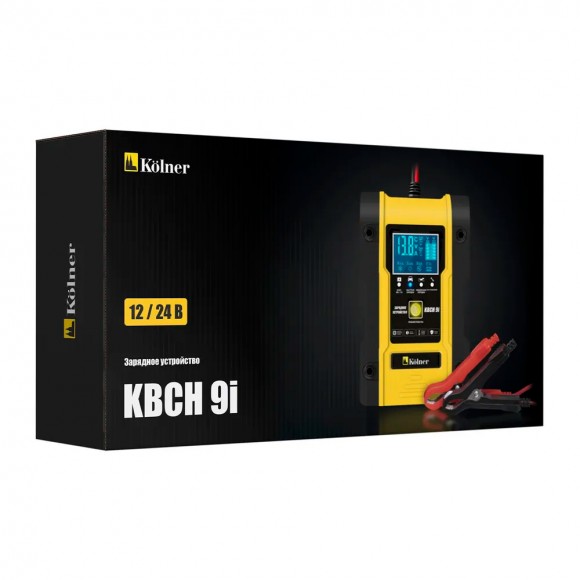 Зарядное устройство KOLNER KBCH 9i для автомобильных аккумуляторных батарей 12/24 В