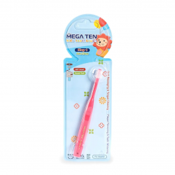 Детская зубная щетка MEGA TEN Step 1 (0-2 года) коралловая