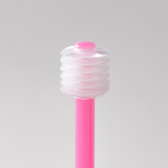 Детская зубная щетка MEGA TEN Step 2 (2-4 года) розовая