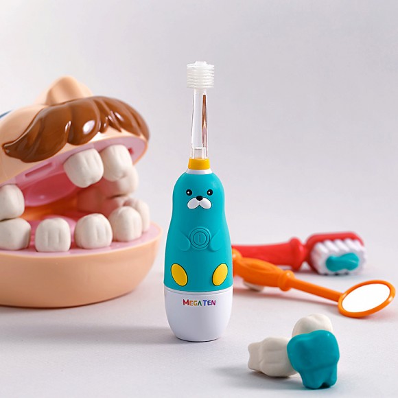 Детская электрическая зубная щетка MEGA TEN Kids Sonic Моржик