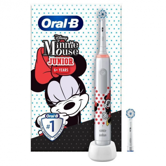 Детская электрическая зубная щетка Oral-B Pro 3  Junior Sensi Minnie Mouse D505.523.2K