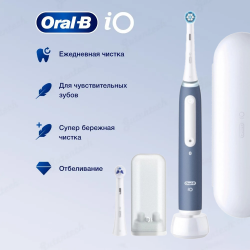 Электрическая зубная щетка Oral-B iO 4 My Way Ocean Blue + Extra Brush