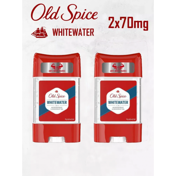 Дезодорант антиперспирант Old Spice мужской гелевый классический аромат Whitewater 70мл, 2шт