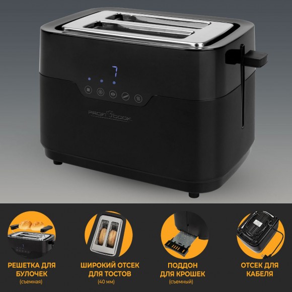 Тостер Profi Cook PC-TA 1244 schwarz