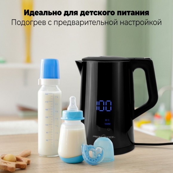 Чайник Profi Cook PC-WKS 1243 schwarz