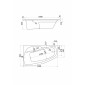 Акриловая ванна Santek Майорка XL 160х95 L асимметричная белая 1WH111991