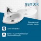 Раковина Santek Ирис 36 отверстие под смеситель 1WH110514