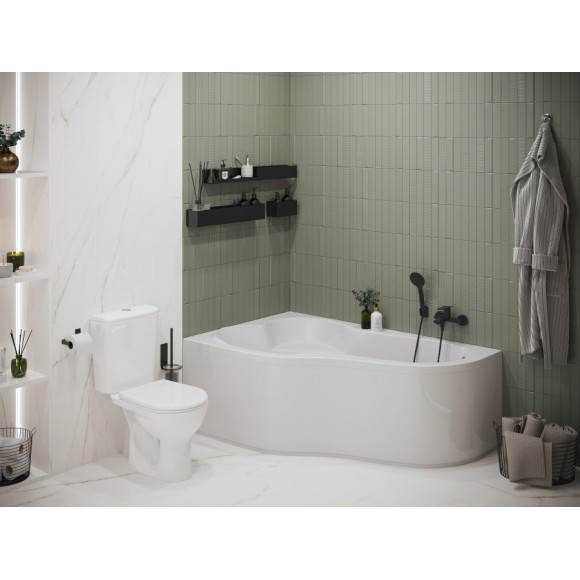 Акриловая ванна Santek Ибица XL 160х100 L асимметричная белая 1WH112036