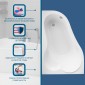 Акриловая ванна Santek Ибица XL 160х100 L асимметричная белая 1WH112036