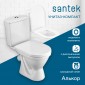 Унитаз-компакт Santek Алькор с диагональным выпуском, стандарт, антивсплеск 1WH302140