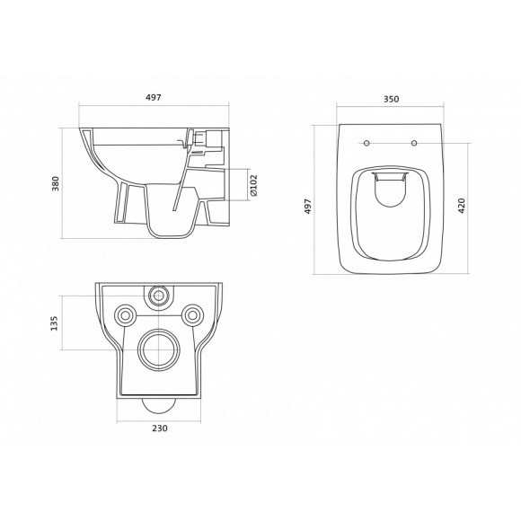 Комплект инсталляции Santek ПЭК Нео 1WH501572 подвесная чаша rimless + инсталляция + сиденье Slim, SoftClose + панель хром