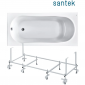 Акриловая ванна Santek Касабланка XL 170х80 прямоугольная белая 1WH302441 + монтажный комплект 