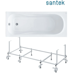 Ванна акриловая Santek Тенерифе прямоугольная 170х70 белая 1WH302207 + монтажный комплект