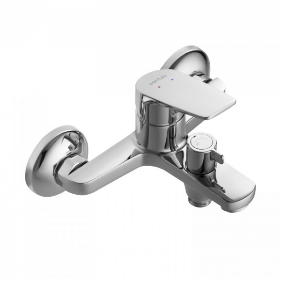 Смеситель Santek Кант для ванны-душа длинный излив, с аксессуарами, хром WH5A12002C001