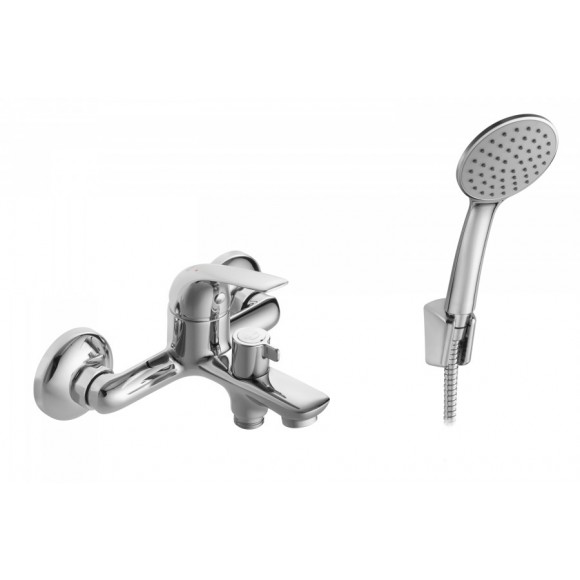 Смеситель для ванны с душем Santek Нико WH5A10005C001, однорычажный, хром