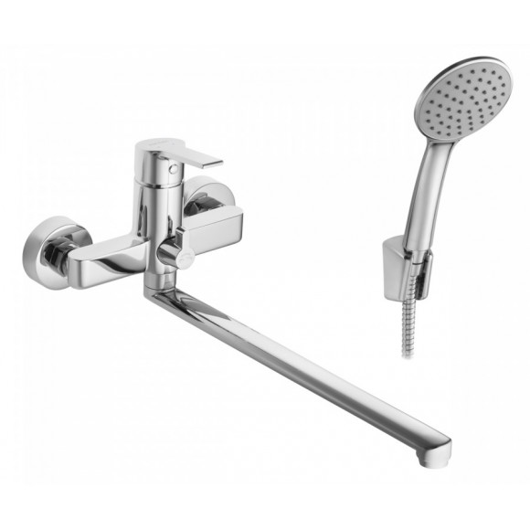 Смеситель Santek Найра для ванны с душем, длинный излив, хром WH5A12001C001