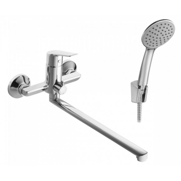 Смеситель Santek Венга для ванны с душем, длинный излив, хром WH5A12003C001