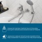 Смеситель Santek Баус для ванны с душем, однорычажный, длинный излив, WH5A12010C001