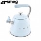 Чайник для плиты SMEG CKLW2001PB со свистком, пастельный голубой,2,3л