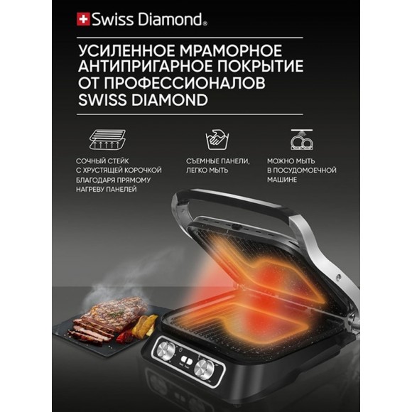Электрогриль SWISS DIAMOND EGSD-003