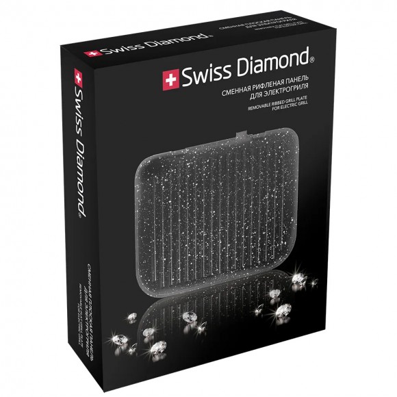 Сменная рифленая панель для электрогриля Swiss Diamond GPEG-002