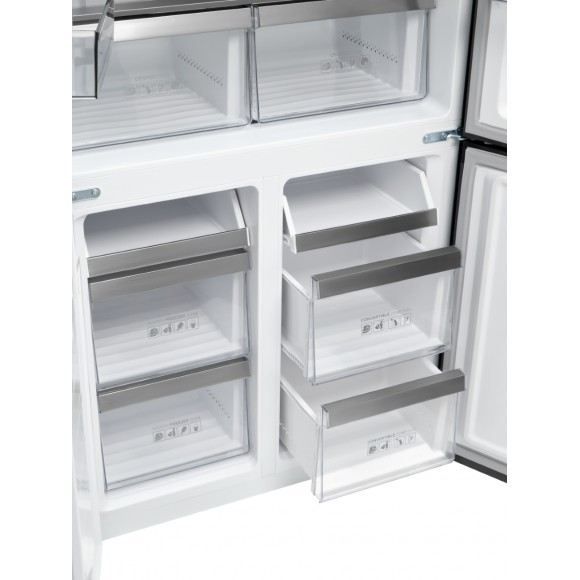 Холодильник-морозильник VARD Cross Door VRK190NI, серый графит