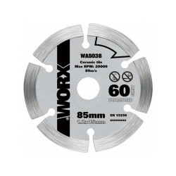 Пильный диск алмазный WORX WA5038 85х1,2х15 мм