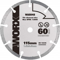 Пильный диск алмазный WORX WA5048 115х1,6х9,5 мм