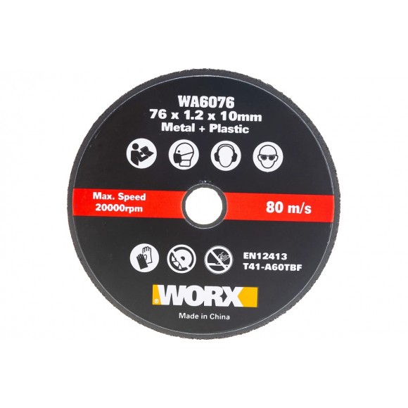 Отрезной диск по металлу WORX WA6076.3 76х1,2х10 мм 3шт
