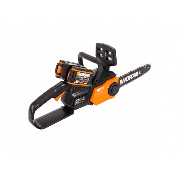 Комплект: Цепная пила WORX WG381E.9 + Зарядное устройство WORX WA3880 + Аккумулятор WORX WA3551 в подарок