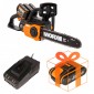 Комплект: Цепная пила WORX WG381E.9 + Зарядное устройство WORX WA3880 + Аккумулятор WORX WA3551 в подарок