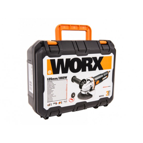 Комплект WORX: дрель WX371.1 + Углошлифовальная машина WX712 + аккумулятор WA3551 в подарок