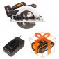 Комплект: Циркулярная аккумуляторная пила WORX WX520.9 + Зарядное устройство WORX WA3880 + Аккумулятор WORX WA3551 в подарок
