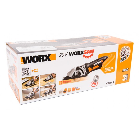 Дисковая пила аккумуляторная WORX SAW WX527.9