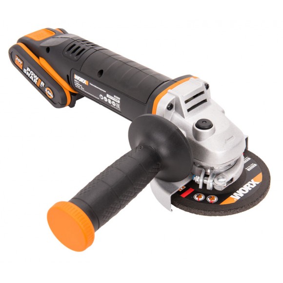 Комплект: Угловая шлифмашина аккумуляторная WORX WX800 + Аккумулятор WORX WA3551 в подарок