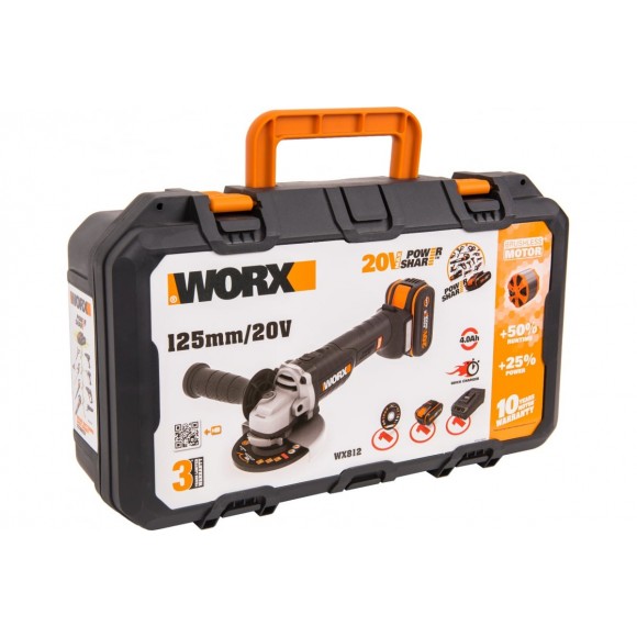 Угловая шлифмашина аккумуляторная WORX WX812