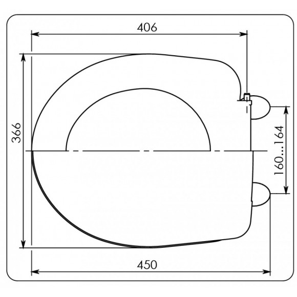 Сиденье Santek Бореаль полипропилен для напольной чаши, 1WH301949