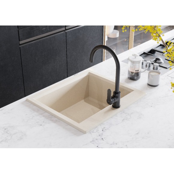 Смеситель Santek Линдос для кухни, черный матовый, WH5A41008N001