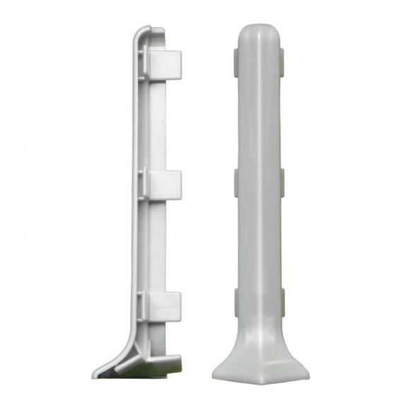 Угол наружный Bonkeel ПЛ60 ПВХ серый 2 шт