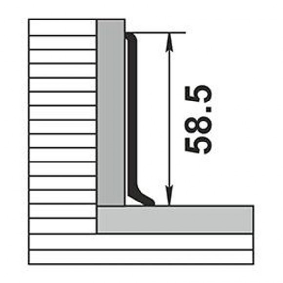 Плинтус алюминиевый Bonkeel ПЛ80, 542л шампань, 2500х78,5х11,2мм
