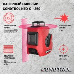 Нивелир лазерный CONDTROL NEO X1-360  (1-2-127)