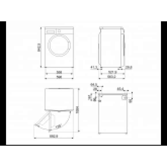 Стиральная машина SMEG WM3T84RU белая